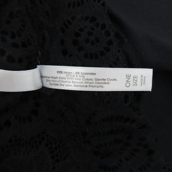 Itzon Women One Size Fits Most OSFM Black Flower Floral Lace Bralette Padded - Picture 8 of 10